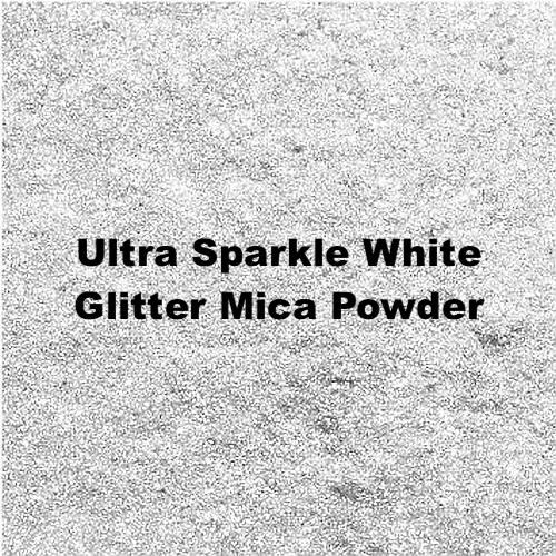 Ultra Sparkle White Glitter Mica Powder, a lightweight mica powder perfect for adding radiant sparkle to creations.