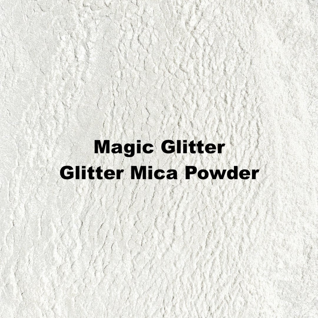 Natural white glitter mica powder for crafting, soap making, and non-toxic makeup