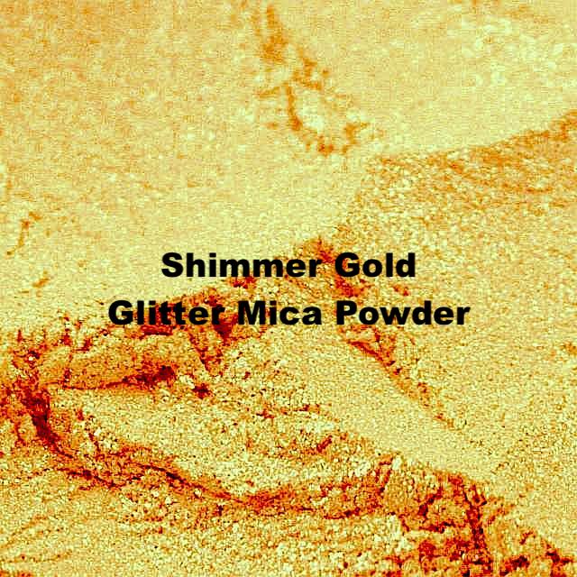 Bright gold mica powder for resin art and crafts.