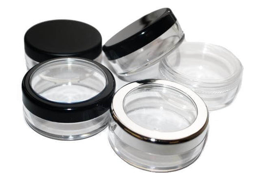 Empty Cosmetic Jars for storing makeup and other uses.
