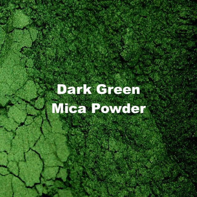 Dark Green Mica Powder for vibrant crafts and color enhancement, perfect for soap making and epoxy resin projects.