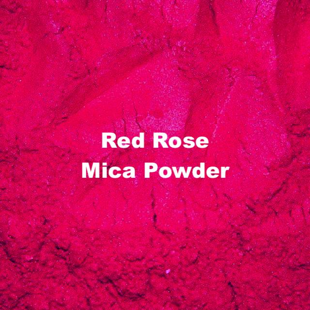 Deep pink-red mica powder for bath bomb colours and crafts.