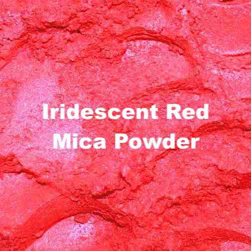Premium Iridescent Red mica powder for crafts and cosmetics.