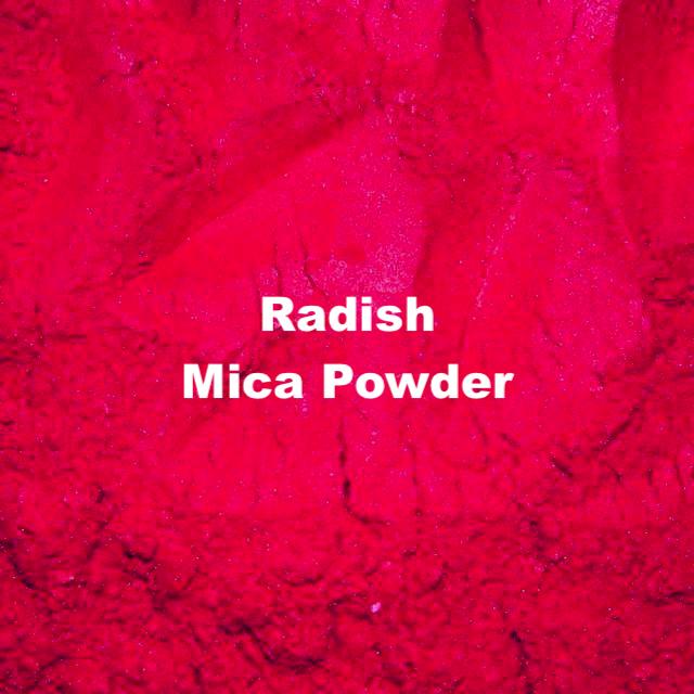 Luxurious pink-red mica powder for crafting and beauty products.