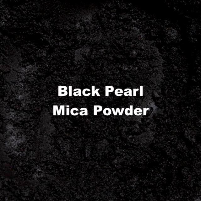 Luxurious black mica powder for resin art and soap making.