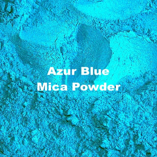 Bright turquoise mica powder for bath bomb colours.