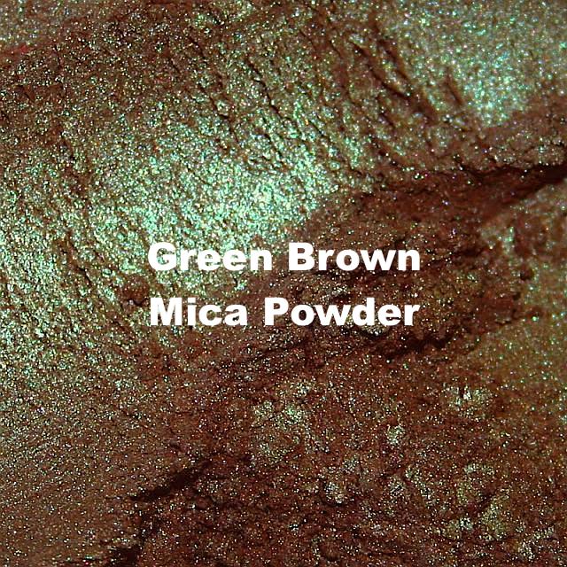 Premium green brown mica powder for handmade candles and bath products