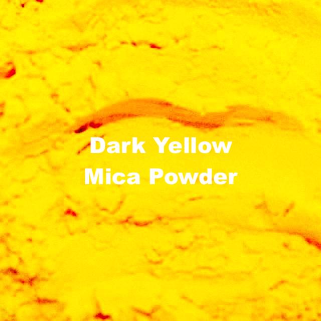 Vibrant, non-tox, natural yellow mica powder for DIY crafts and cosmetics
