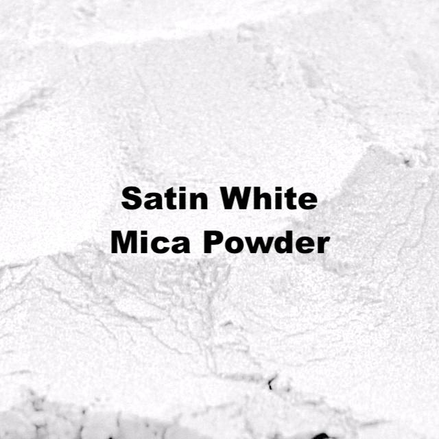 Pure white mica powder, non-toxic and perfect for crafting and soap making