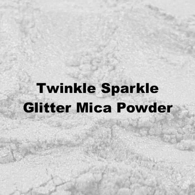 Pure white sparkle mica powder, safe for DIY beauty products and art creations