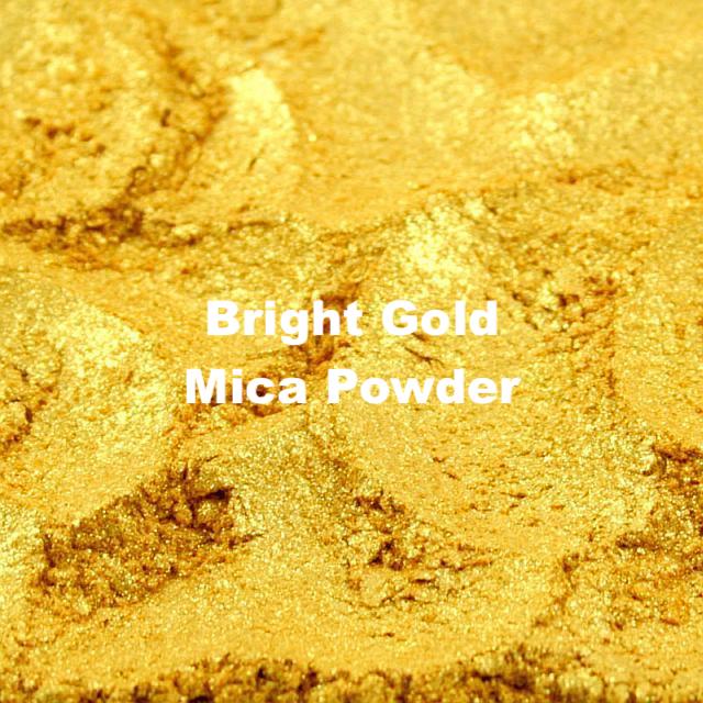Gold mica powder for adding a touch of sparkle to soap making, cosmetics and candle making