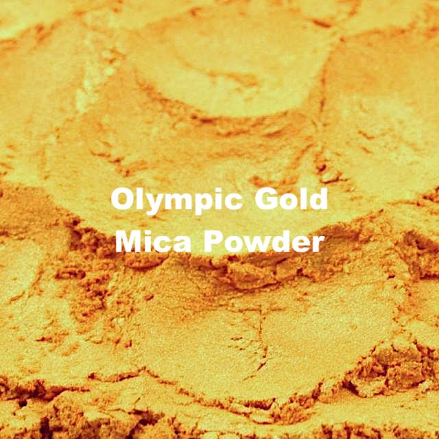 Premium gold mica powder, non-toxic and safe for making makeup and soaps