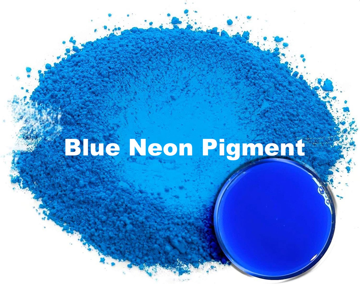 Eye-catching blue neon pigment for epoxy art and creative designs