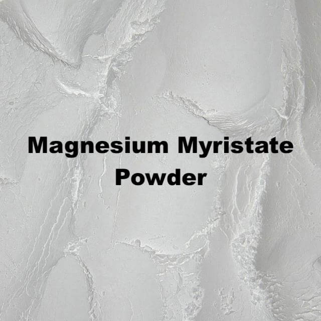 Magnesium Myristate Powder used in making mineral makeup products.