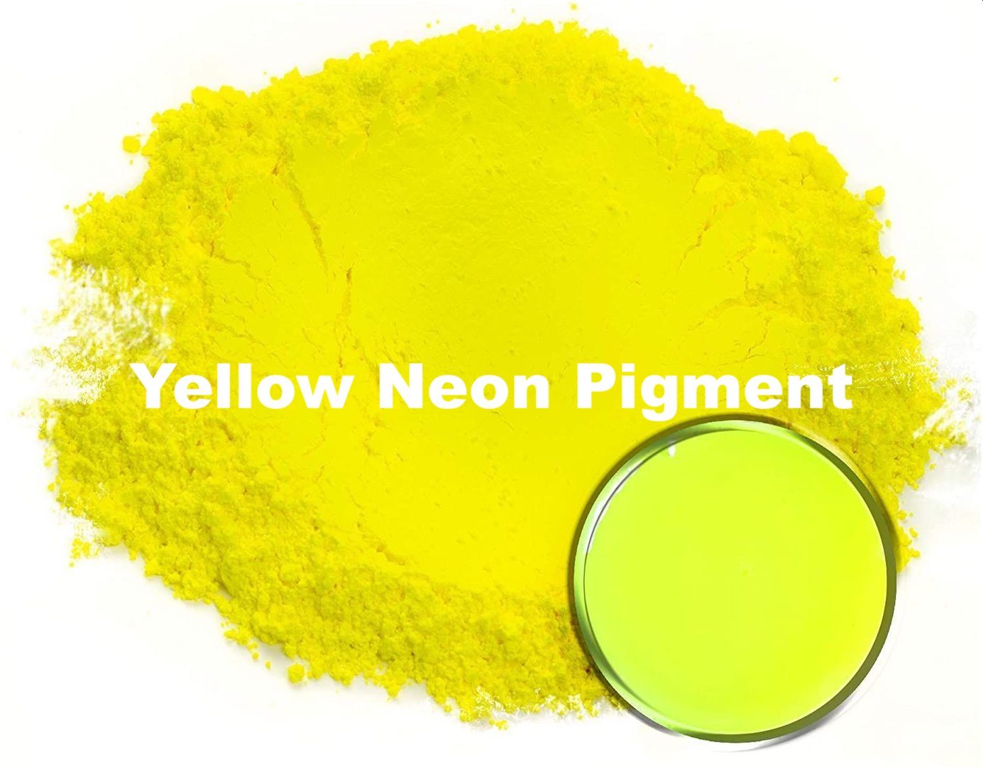 Multi-purpose yellow neon pigment for resin, soap, and slime