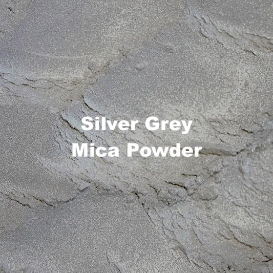 Fine silver mica powder for soap making and cosmetics