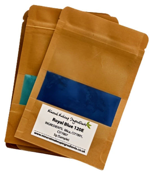 Assorted mica powder samples for testing colors in art, crafts, and beauty