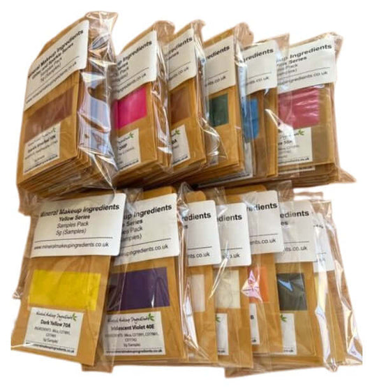 Variety pack of mica powders for crafts, soap making, and makeup